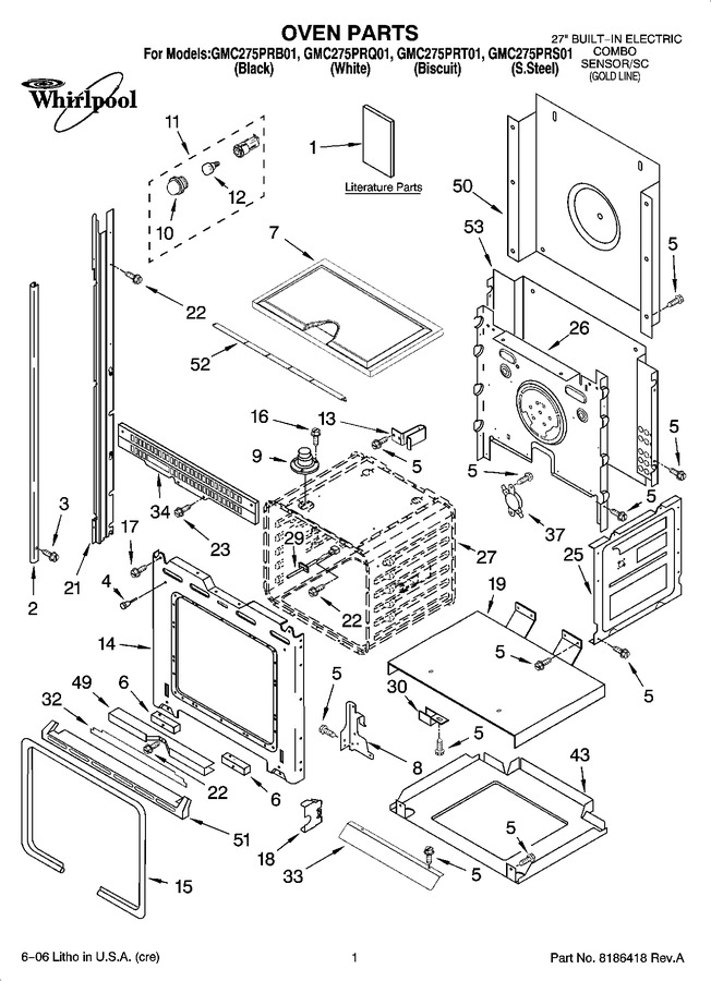 Diagram for GMC275PRS01