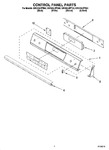 Diagram for 02 - Control Panel Parts