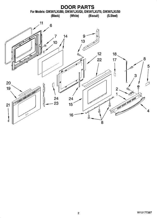 Diagram for GW397LXUS0