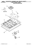 Diagram for 01 - Cooktop, Burner And Grate Parts