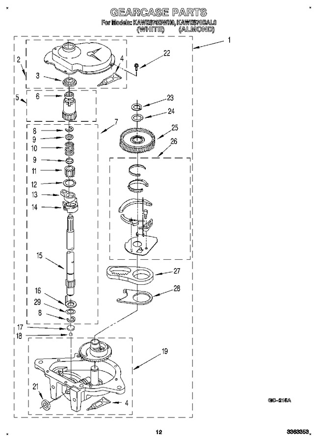 Diagram for KAWE870BAL0