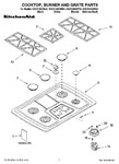 Diagram for 01 - Cooktop, Burner And Grate Parts