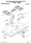 Diagram for 01 - Cooktop, Burner And Grate Parts