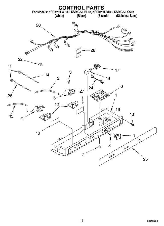 Diagram for KSRK25ILWH03