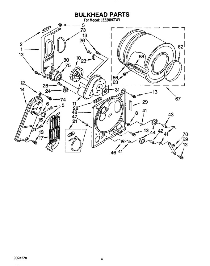 Diagram for LE5200XTW1