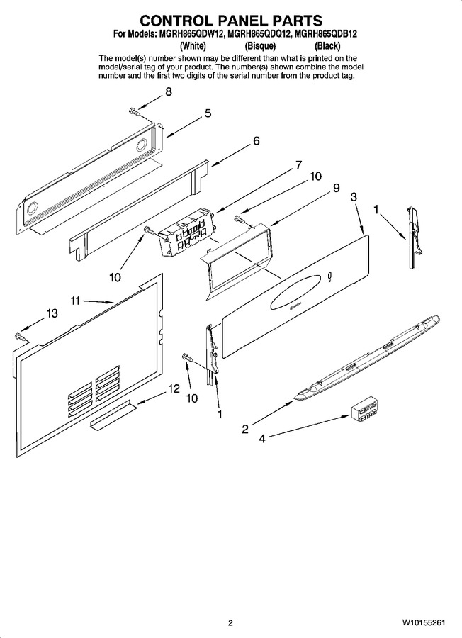 Diagram for MGRH865QDW12