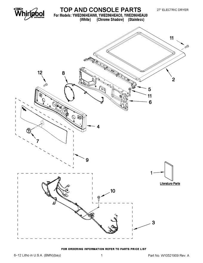 Diagram for YWED96HEAW0