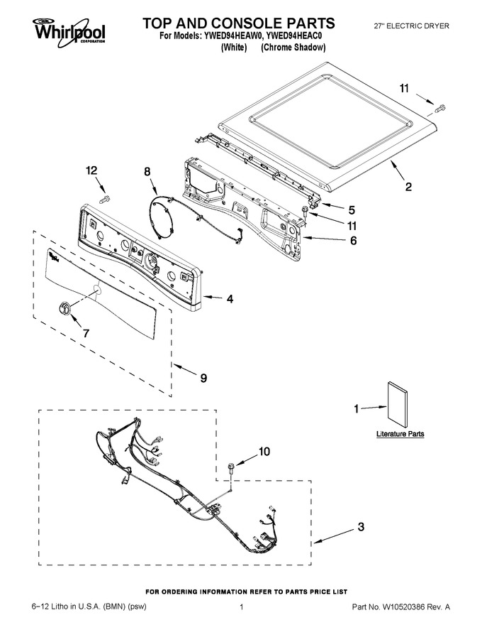 Diagram for YWED94HEAW0