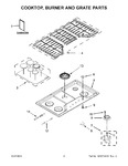 Diagram for 02 - Cooktop, Burner And Grate Parts