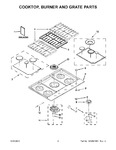 Diagram for 02 - Cooktop, Burner And Grate Parts