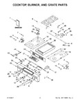 Diagram for 02 - Cooktop, Burner, And Grate Parts