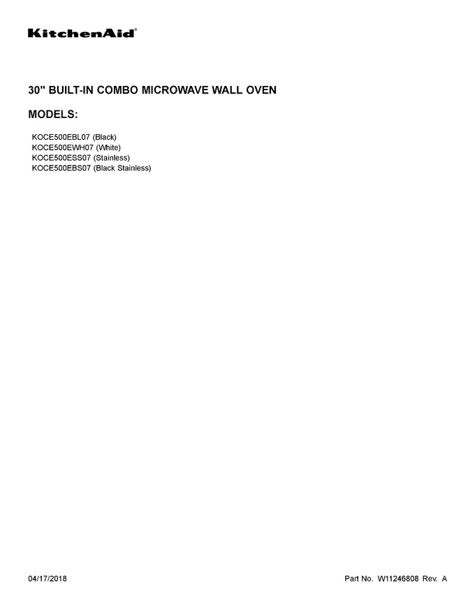 Diagram for KOCE500EBL07