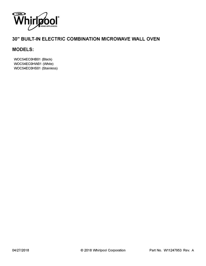 Diagram for WOC54EC0HS01