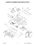 Diagram for 03 - Cooktop, Burner And Grate Parts