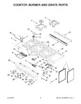 Diagram for 03 - Cooktop, Burner And Grate Parts