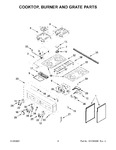 Diagram for 03 - Cooktop, Burner And Grate Parts