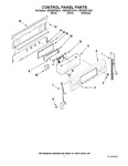 Diagram for 02 - Control Panel Parts