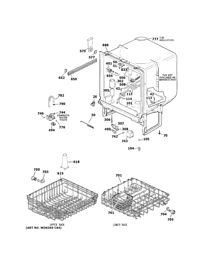 Diagram for GSD3300K70WW