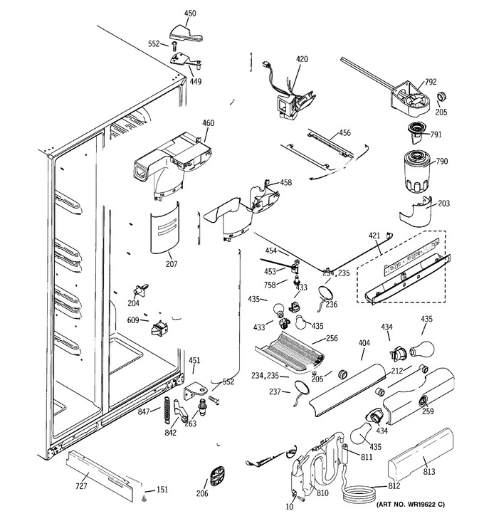 Diagram for ESF25LGRBBB