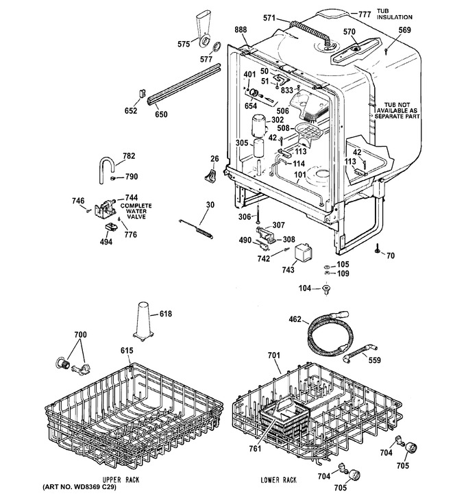 Diagram for GSD4000V00WW